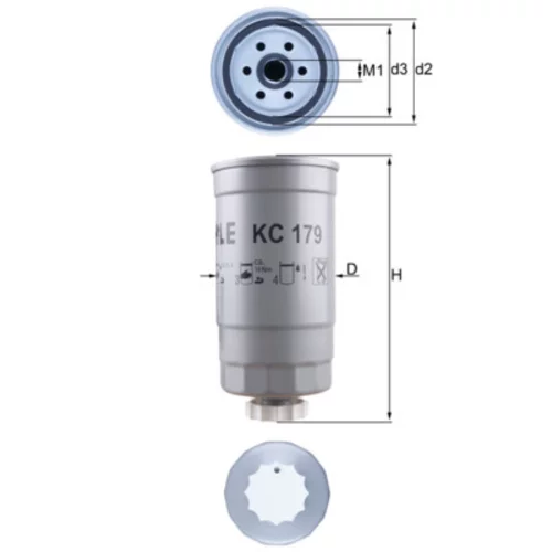 Palivový filter KNECHT KC 179 (KNECHT - Mahle) - obr. 2