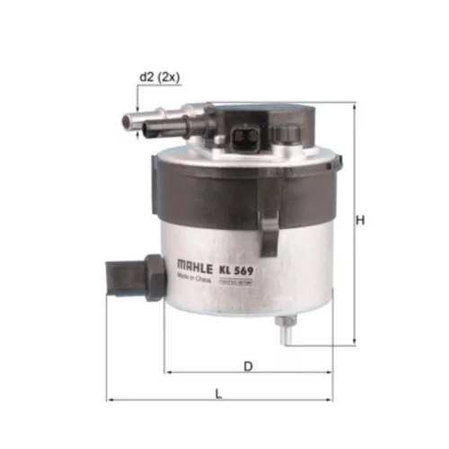 Palivový filter KNECHT KL 569 - obr. 2