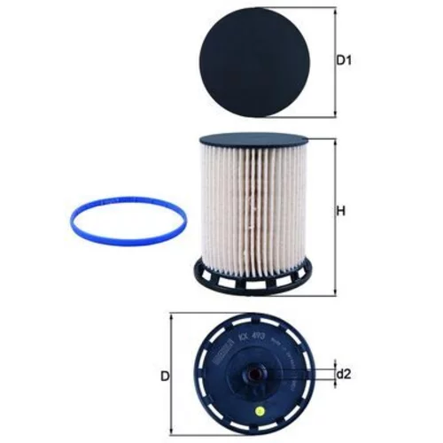 Palivový filter KNECHT KX 493D - obr. 2