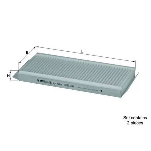 Filter vnútorného priestoru KNECHT LA 349/S - obr. 2