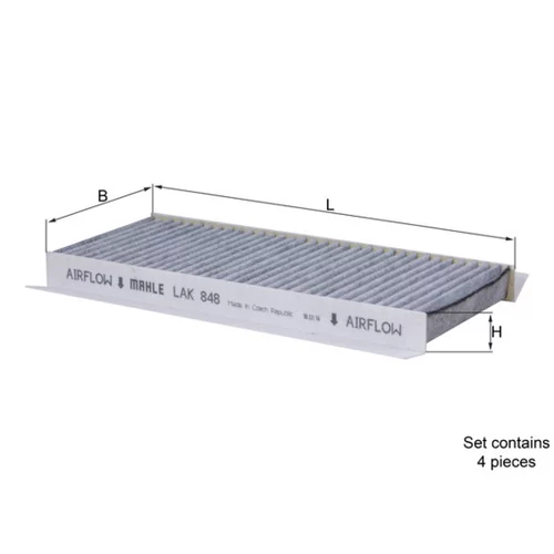 Filter vnútorného priestoru KNECHT LAK 848/S (KNECHT - Mahle) - obr. 2