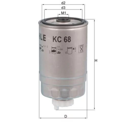 Palivový filter KNECHT KC 68