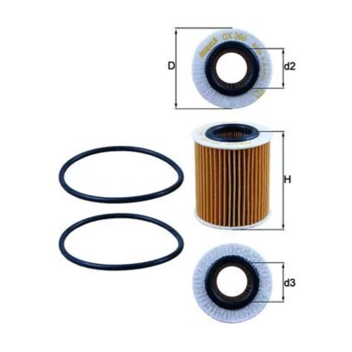 Olejový filter KNECHT OX 386D (KNECHT - Mahle)