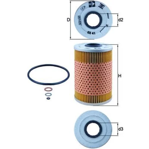 Olejový filter KNECHT OX 41D (KNECHT - Mahle) - obr. 1