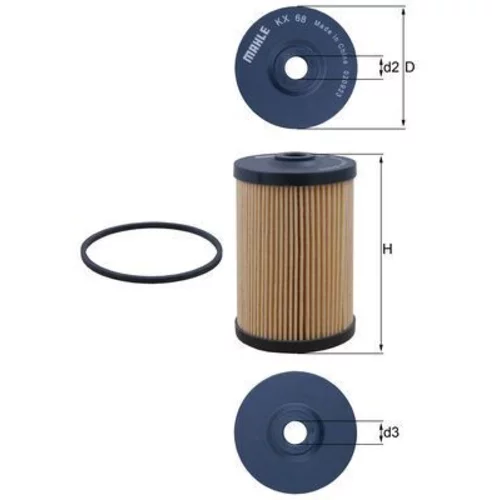 Palivový filter KNECHT KX 68D (KNECHT - Mahle)