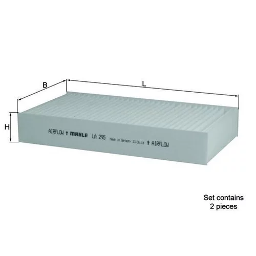 Filter vnútorného priestoru KNECHT LA 295/S - obr. 1