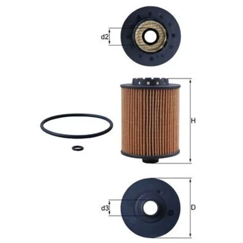 Olejový filter KNECHT OX 1075D (KNECHT - Mahle) - obr. 2