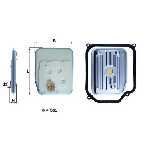 Hydraulický filter automatickej prevodovky KNECHT HX 147KIT1