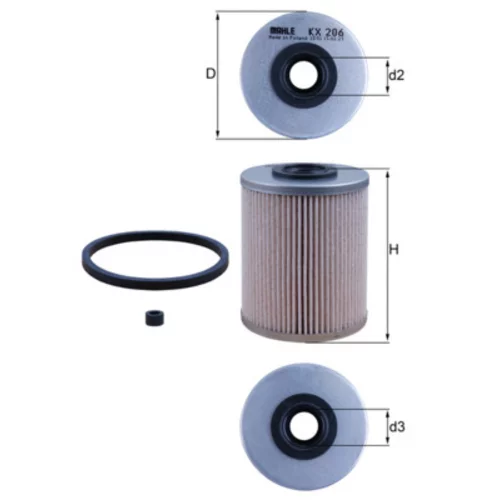 Palivový filter KNECHT KX 206D