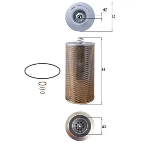 Olejový filter KNECHT OX 69D (KNECHT - Mahle) - obr. 2