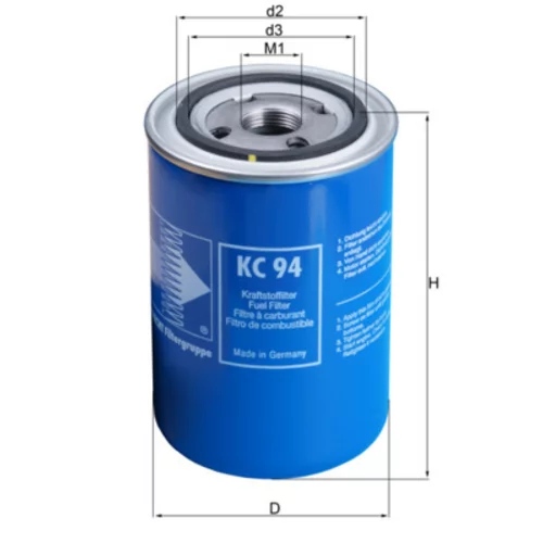 Palivový filter KNECHT KC 94 (KNECHT - Mahle) - obr. 2