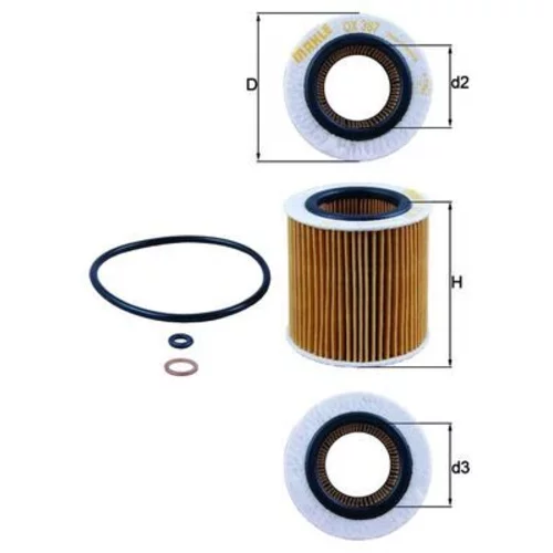 Olejový filter KNECHT OX 387D (KNECHT - Mahle)