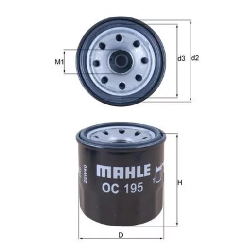 Olejový filter KNECHT OC 195 (KNECHT - Mahle) - obr. 2