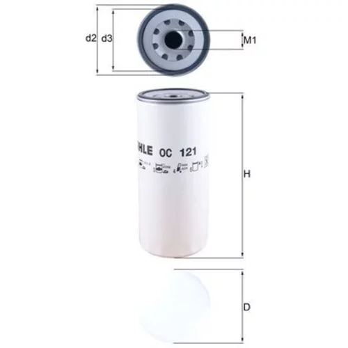 Olejový filter KNECHT OC 121 (KNECHT - Mahle) - obr. 1