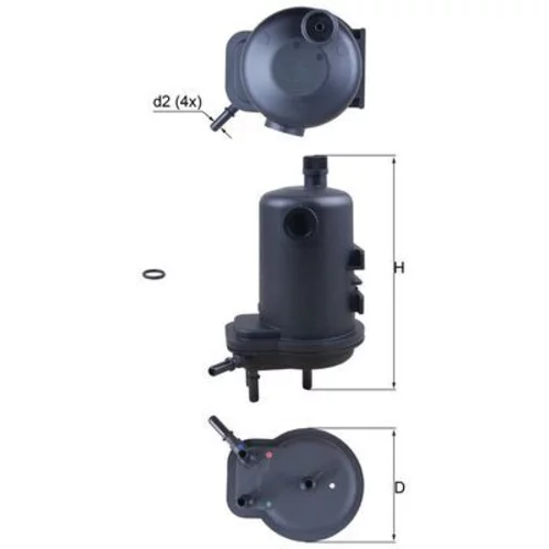 Palivový filter KNECHT KL 633D (KNECHT - Mahle) - obr. 2