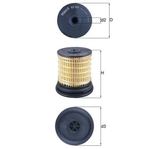 Palivový filter KNECHT KX 397 (KNECHT - Mahle) - obr. 2