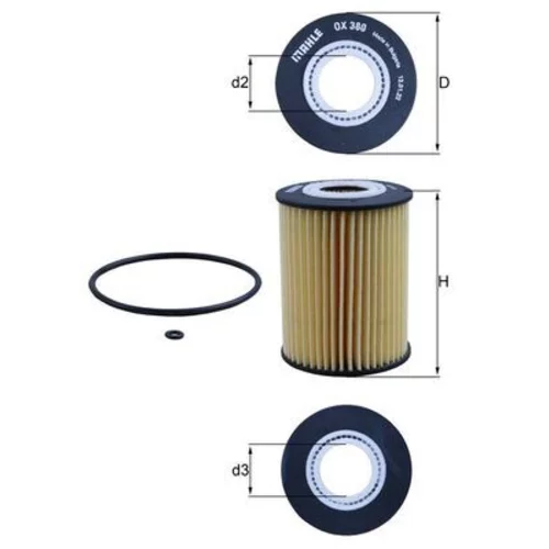 Olejový filter KNECHT OX 380D (KNECHT - Mahle)