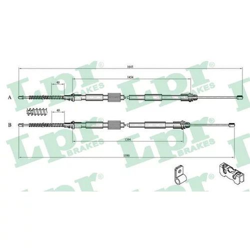 Ťažné lanko parkovacej brzdy LPR C0259B