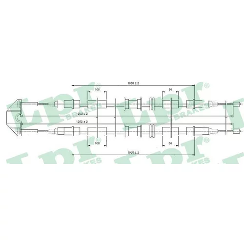 Ťažné lanko parkovacej brzdy LPR C0542B