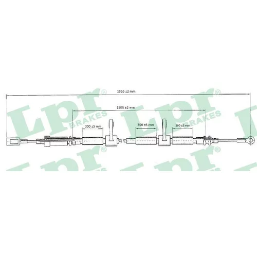 Ťažné lanko parkovacej brzdy LPR C0985B