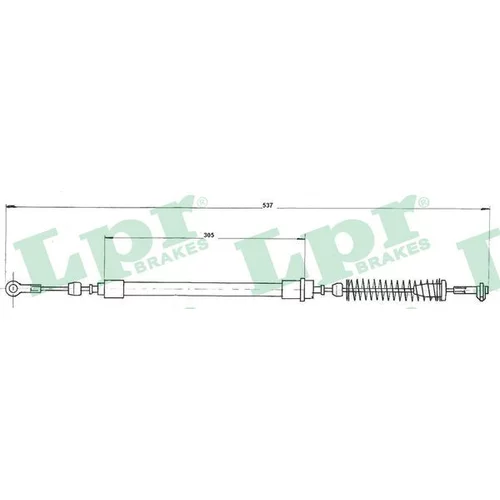 Ťažné lanko parkovacej brzdy LPR C0215B