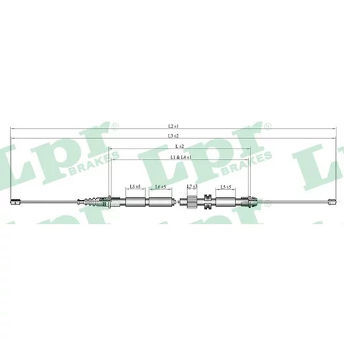Ťažné lanko parkovacej brzdy LPR C0263B