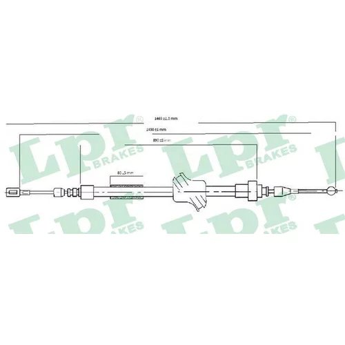 Ťažné lanko parkovacej brzdy LPR C0034B
