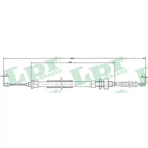 Ťažné lanko parkovacej brzdy LPR C0114B