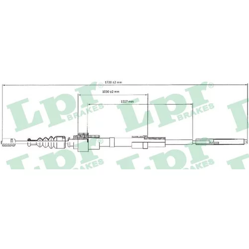 Ťažné lanko parkovacej brzdy LPR C0956B