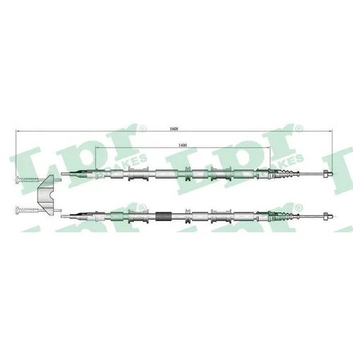 Ťažné lanko parkovacej brzdy LPR C0654B