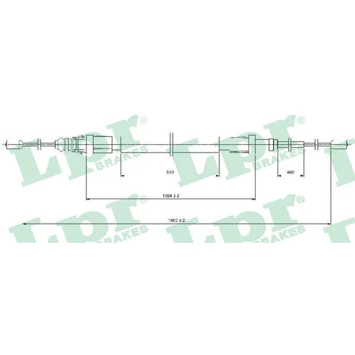 Ťažné lanko parkovacej brzdy LPR C1685B