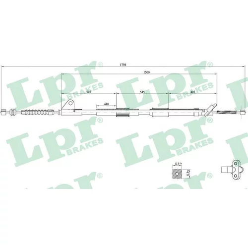 Ťažné lanko parkovacej brzdy LPR C0857B