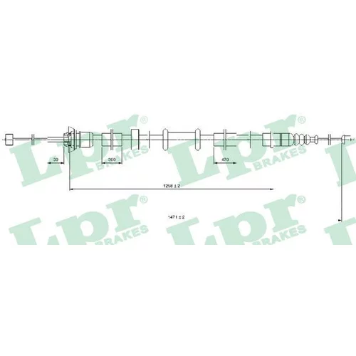 Ťažné lanko parkovacej brzdy LPR C0519B