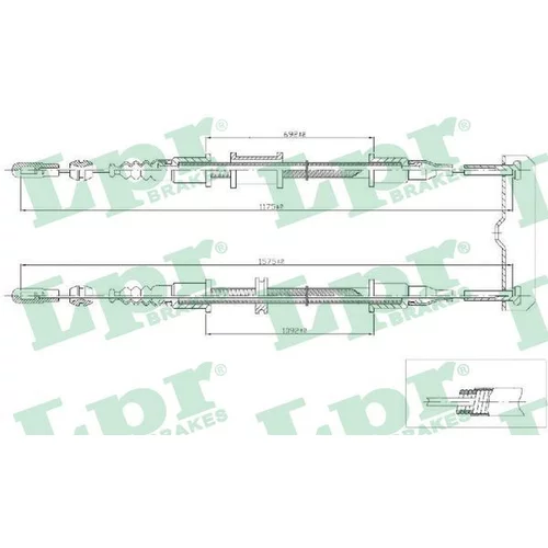 Ťažné lanko parkovacej brzdy LPR C0571B