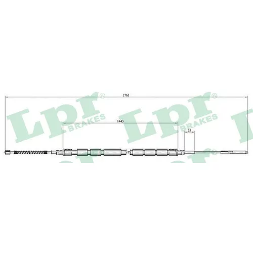 Ťažné lanko parkovacej brzdy LPR C0657B