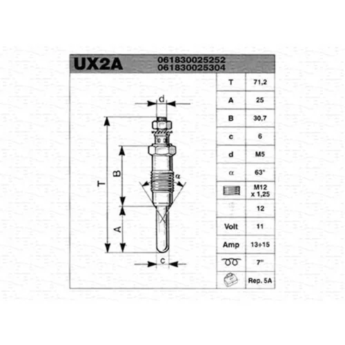 Žeraviaca sviečka MAGNETI MARELLI 061830025304