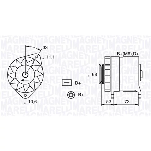 Alternátor MAGNETI MARELLI 063321154010