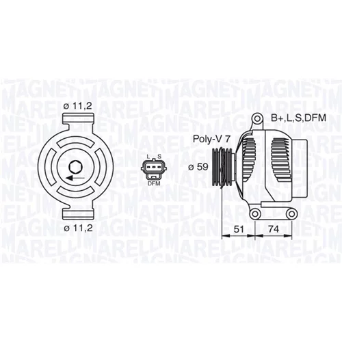 Alternátor MAGNETI MARELLI 063380007010