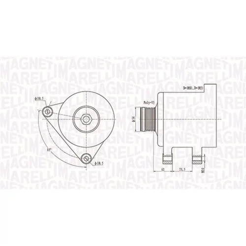 Alternátor MAGNETI MARELLI 063731559010 - obr. 1