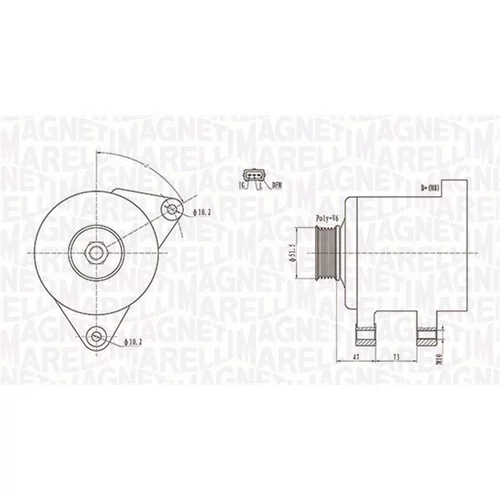 Alternátor MAGNETI MARELLI 063731569010