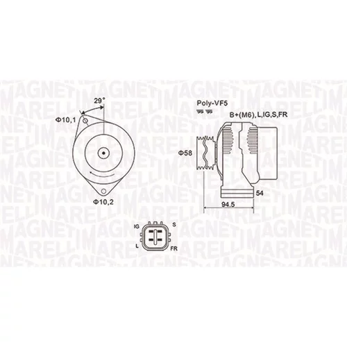 Alternátor MAGNETI MARELLI 063731721010