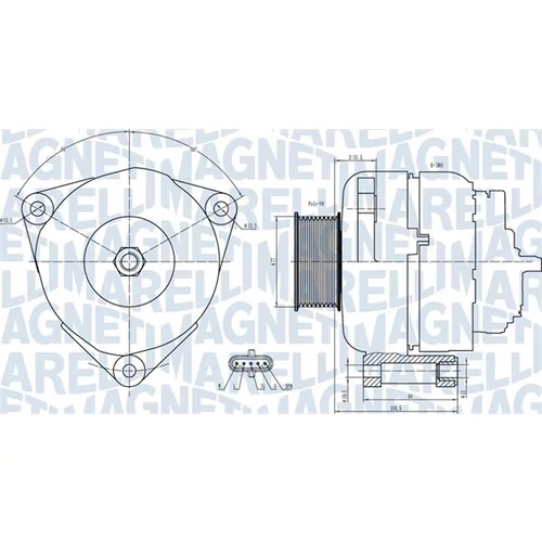 Alternátor MAGNETI MARELLI 063731739010