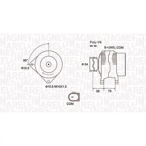 Alternátor MAGNETI MARELLI 063731904010