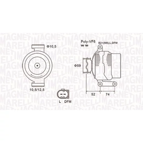 Alternátor MAGNETI MARELLI 063731928010