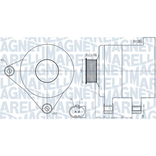 Alternátor MAGNETI MARELLI 063731986010