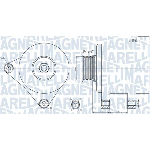 Alternátor MAGNETI MARELLI 063732078010