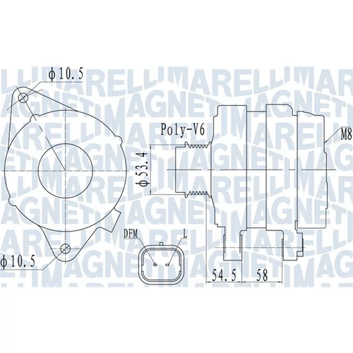 Alternátor MAGNETI MARELLI 063732142010