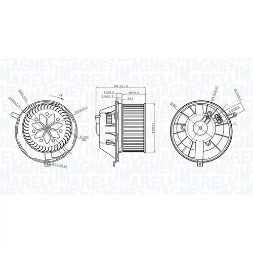 Vnútorný ventilátor MAGNETI MARELLI 069412229010