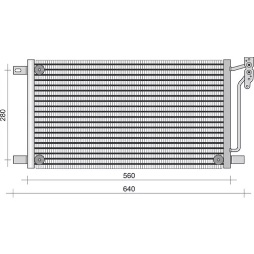 Kondenzátor klimatizácie 350203280000 (MAGNETI MARELLI)