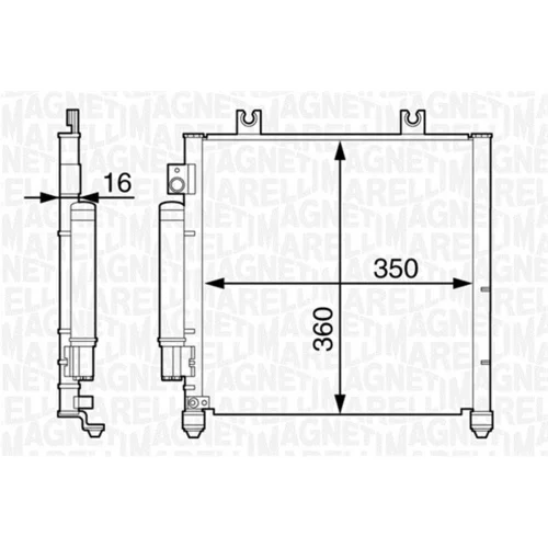 Kondenzátor klimatizácie MAGNETI MARELLI 350203357000